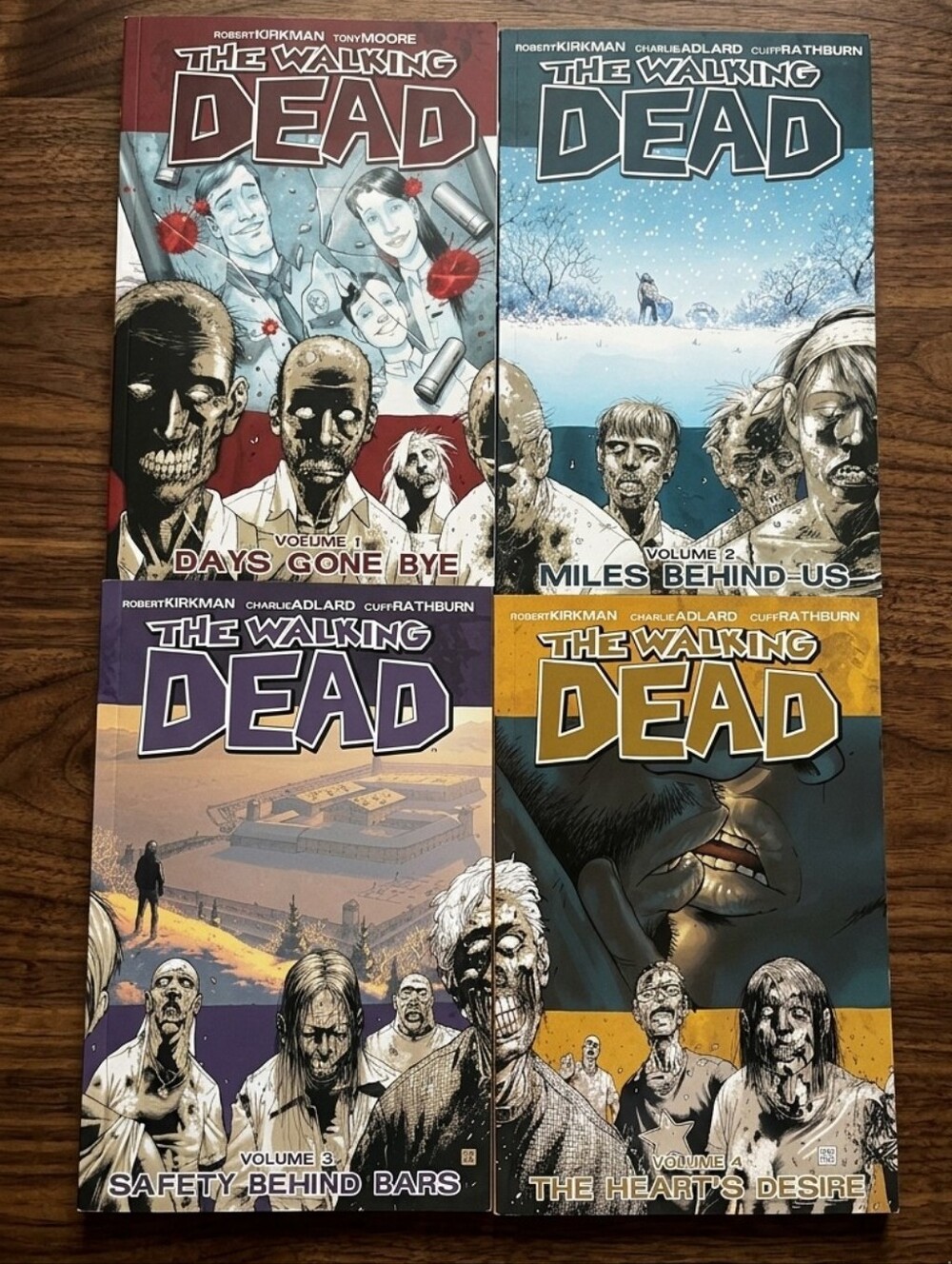 The Walking Dead TPB Comic Lot Volumes 1 2 3 4 Image Comics Kirkman Graphic Nove